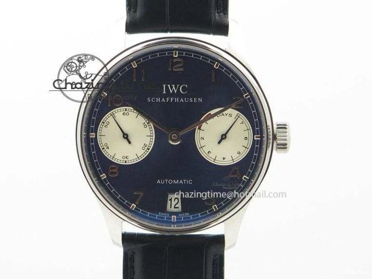 MIROTIME 0406 Thermal Portuguese Real PR Real Annual Calendar IW503501 RG ZF 1:1 Best Edition White Dial on Black Leather Strap A 7150